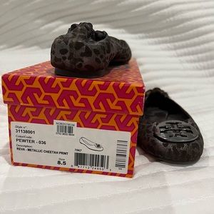 Tory Burch Reva metallic cheetah print